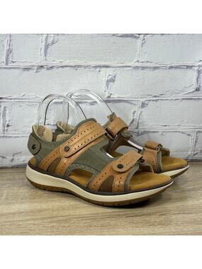 SAS Embark Walking Sandals Women's 9 W Wide Live Oak Tan Brown Comfort Shoes